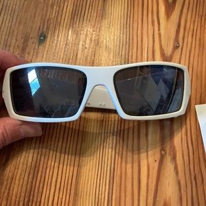 White Oakley Gascan Sunglasses